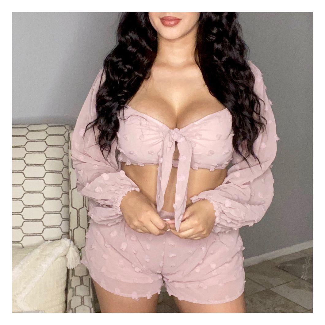 All me short set-mauve