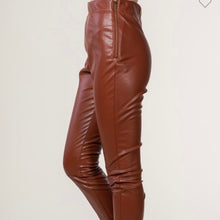 Load image into Gallery viewer, No rules faux leather pants-camel
