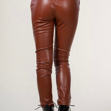 Load image into Gallery viewer, No rules faux leather pants-camel
